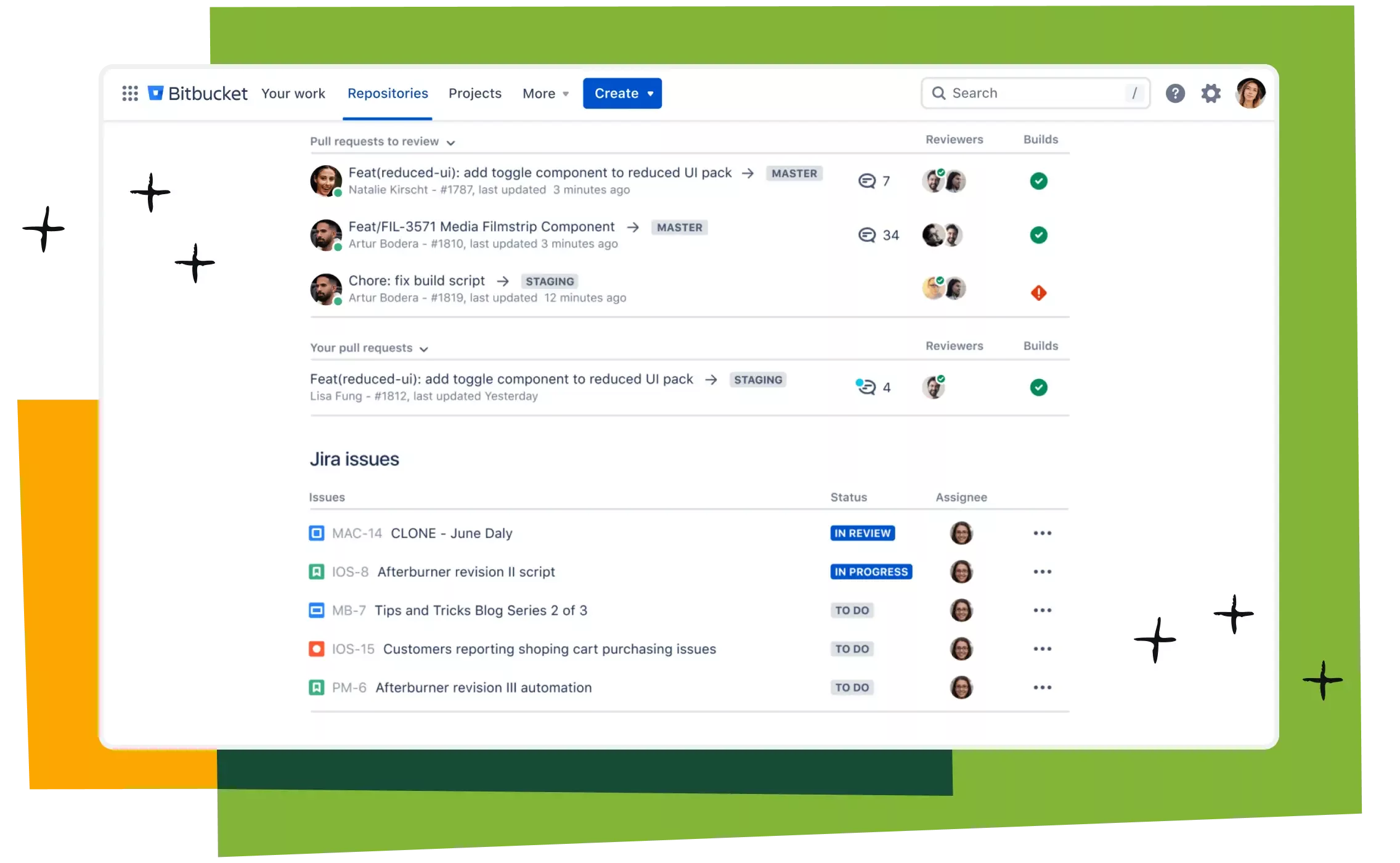 Bitbucket 官方产品界面截图